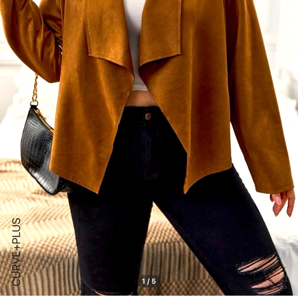 Size 3x suede like waterfall jacket